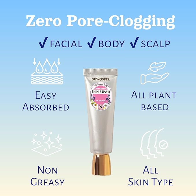 Natural SKIN REPAIR. Clinically tested Aromatherapy. Powerful Essential Oil. Eczema, Dermatitis, Diaper rash, and Sensitive skin. For all skin types. Hypoallergenic, Vegan, Paraben Free. 30ML TUBE