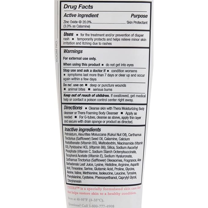 Thera Calazinc Body Shield, Calamine with Zinc Cream [864 Packets Total] -Skin Barrier Ointment for Eczema, Psoriasis, Diaper Rash - Individual Packets, 4 g Packet