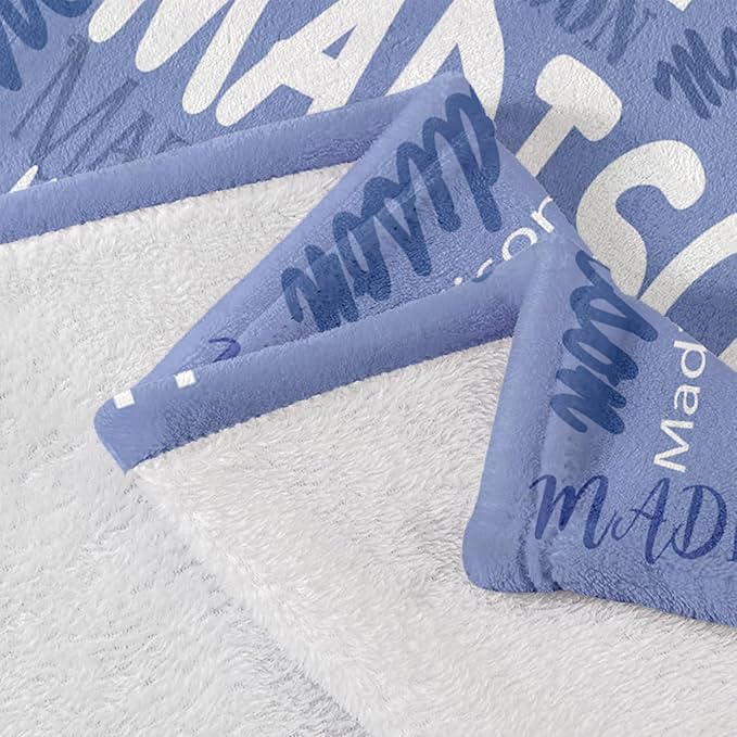 Ships Next Day, Personalized Blankets and Throws Custom Blanket with Name Customized Flannel Blanket for Kids Christmas Blanket Gifts for Teen Girls Boys