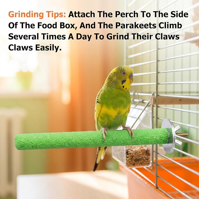 3 Pcs Bird Perches for Cage, Parrot Perch Bird Perch Stand | Stand Toy, Colorful Wood Parrot Bird Perch Paw Grinding Stick, Birds Cage Accessories for Budgies, Parakeet, Cockatiel