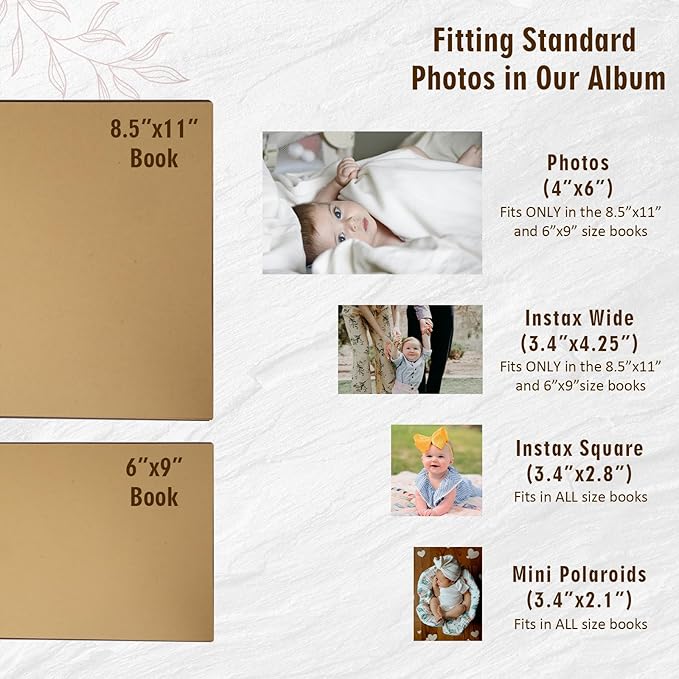 Personalized Baby Photo Album - Wooden Baby Memory Book - Custom Name Baby Scrapbook,Baby Album and Memory Book - Unique Newborn Baby Gift for New Parents