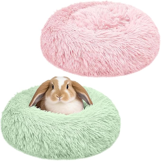 Bunny Bed 2 Pack Large Rabbit Hideout Soft & Comfortable | Small Animal Bedding, Cozy Bed Mat, Warm Hideaway, Cage Accessories for Guinea Pig