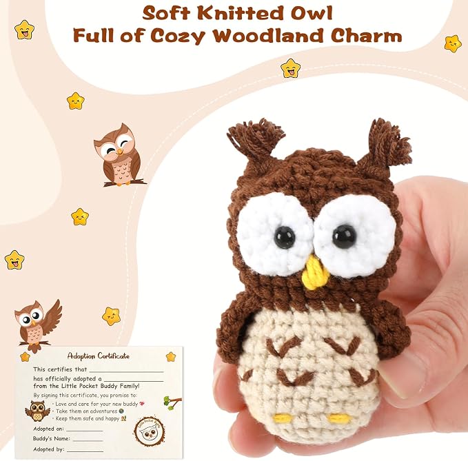 Little Pocket Owl Mini Owl Study Buddy, Back to School Keepsake Gifts | Cute mini owl in a pocket tin, a collectible desk gift for teacher student, back to school gifts