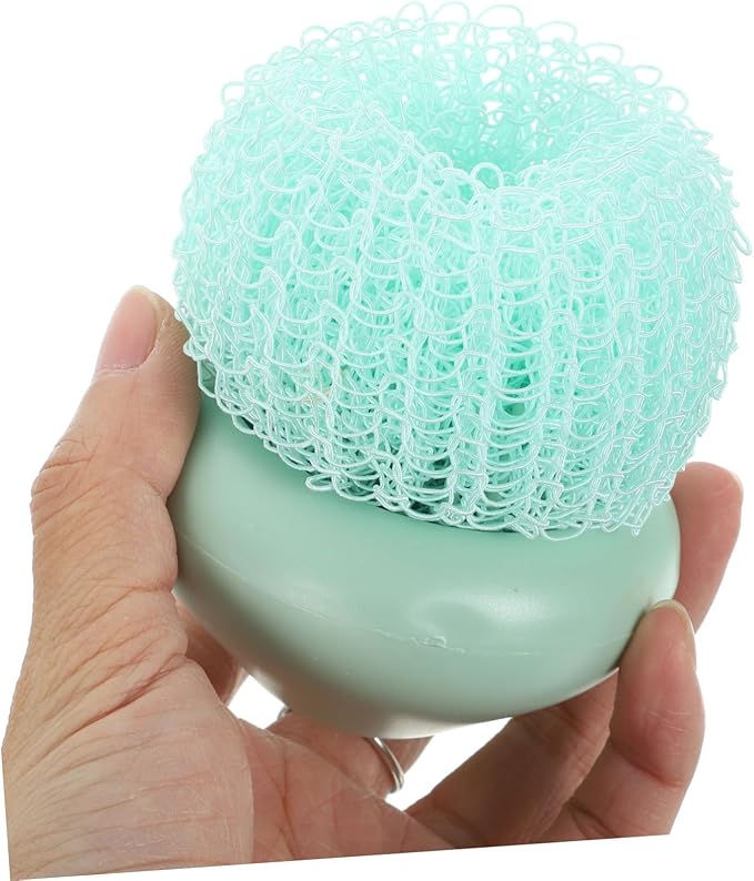 Kitchen Scrub Brush Dish Cleaning Brush Long Handle Replacement Heads Scrub for Cleaning Dishes Pots Pans