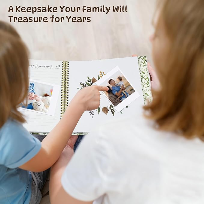 Baby Memory Book Keepsake for Boy and Girl Gifts Timeless First 5 Year Milestone Book to Record Every Event from Birth to Age 5 Gender Neutral Baby Journal Scrapbook Album