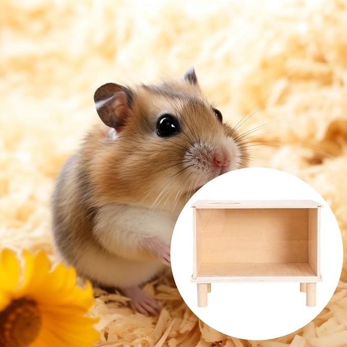 Hamster Digging Box Toy Burrow Box Easy to Clean Play House Sand Bath for Rat Small Pets- S
