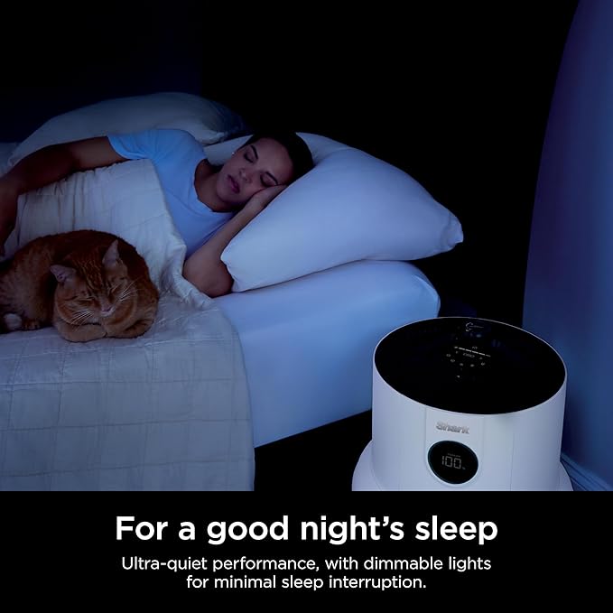 Shark Air Purifier for Home with NeverChange(5-Year) HEPA Air Filter, 1400 sq. ft. for Powerful Multi-Room Purification, Filters Smoke, Captures 99.98% of Particles & Dust, HP302, White