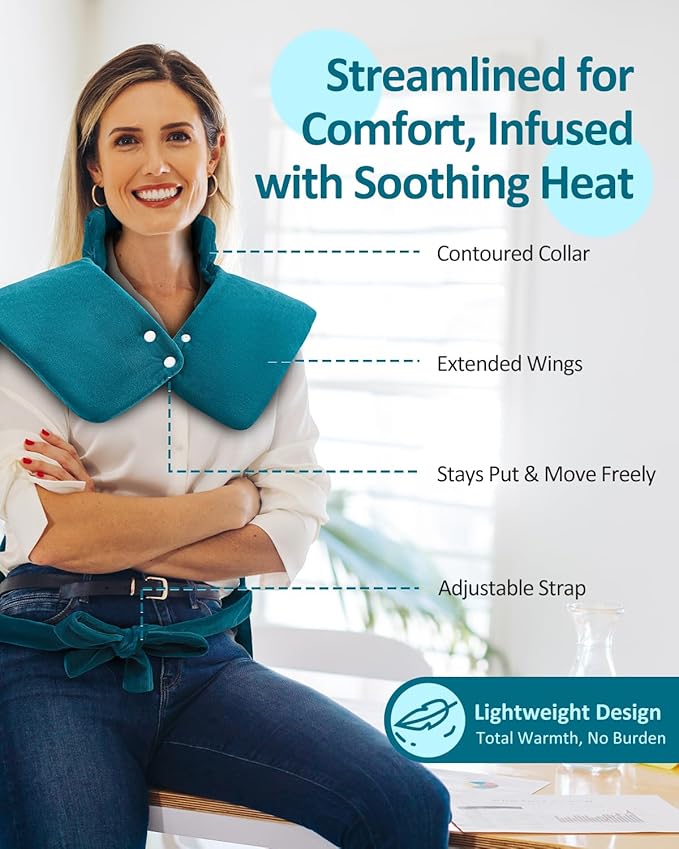 Heating Pad for Back, Extra Large Heat Pad for Full Body Relax, Electric Heated Wrap for Neck and Shoulders and Period Cramps, Anniversary & Birthday Gifts for Women Mom Grandma Sister Wife Her