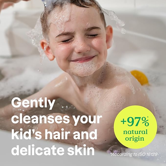 ATTITUDE Shampoo and Body Wash for Kids, EWG Verified Hair and Body Cleanser, Dermatologically Tested Soap, Plant and Mineral Based Bath Products, Vegan, Vanilla & Pear, 16 Fl Oz (Pack of 6)