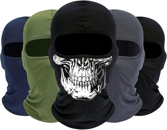 ROXUN Balaclava Ski Mask, 5 Pack Neck Gaiter Motorcycle Scarf Cold Winter Warm Windproof Men/Women