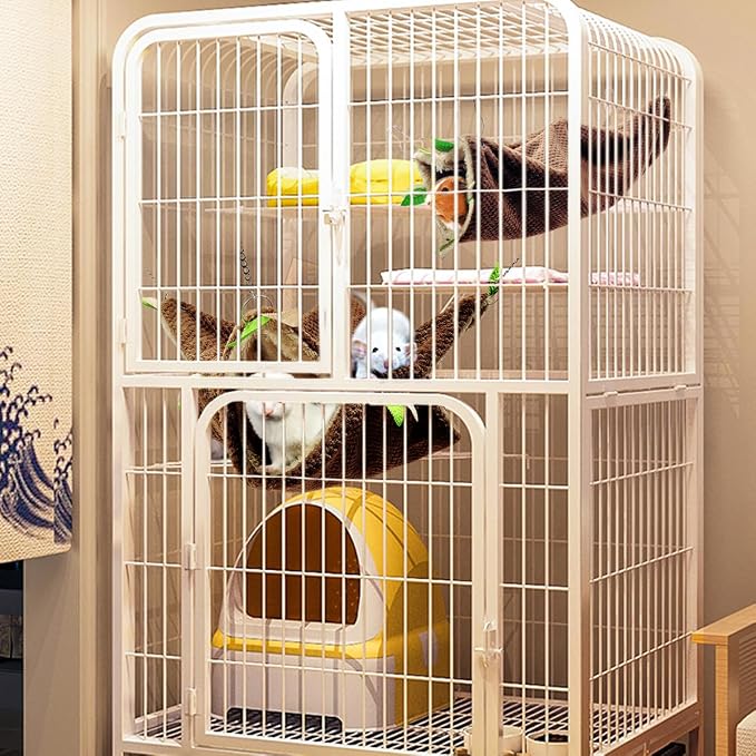 EAEDMY Ferret Rat Hammock Tunnel Toys Cage Accessories, Guinea Pig Hideout Tunnel, Warm Bed for Rat Ferret Guinea Pig Sleep Hide and Play (1.Hammock&Tunnel)