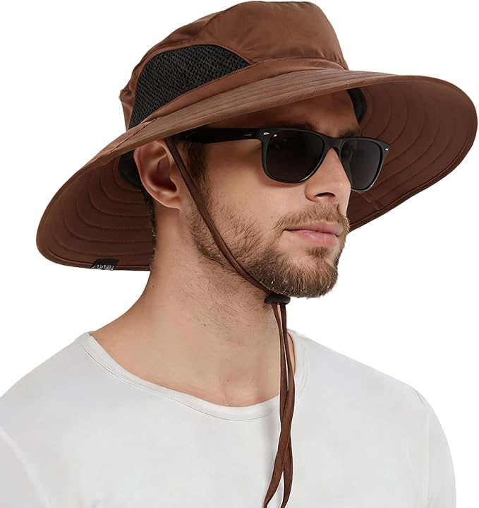EINSKEY Wide Brim Sun Hat, UPF 50+ UV Protection Waterproof Packable Bucket Hat for Men & Women, Fishing Hiking Beach Garden
