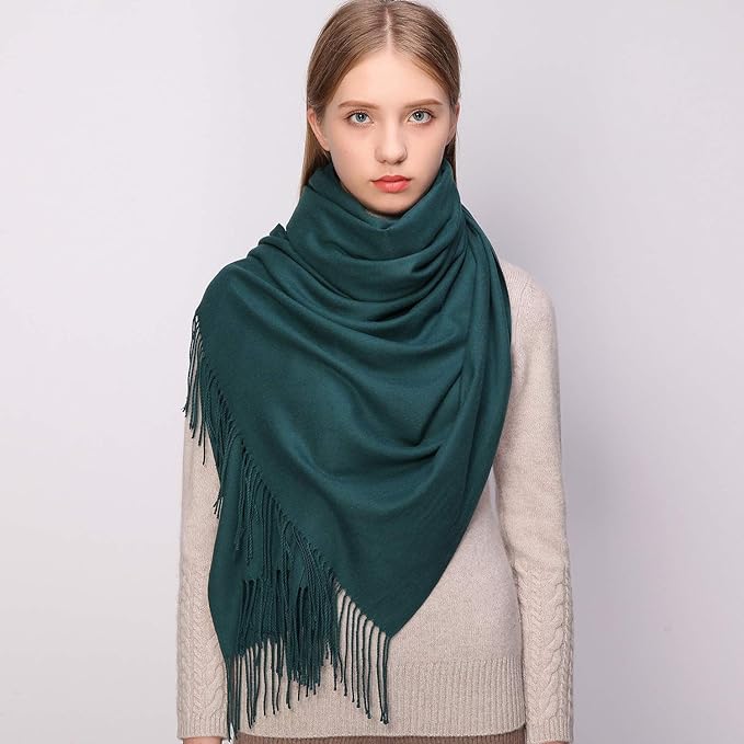 RIIQIICHY Women's Scarf Pashmina Shawls and Wraps for Evening Dress Bridesmaid Wedding Bridal Winter Warm Long Large Scarves