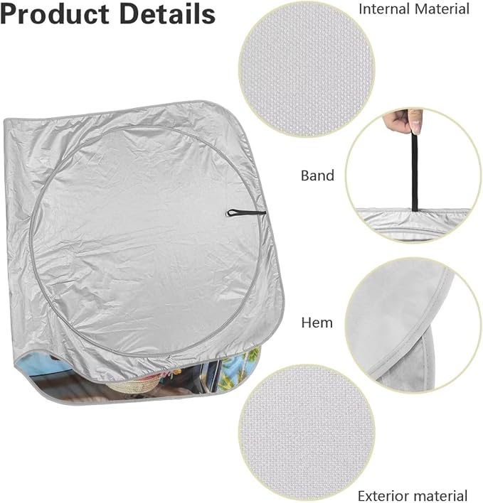 Cute Geese Car Front Windshield Sun Shade Reflect UV Sun and Heat Foldable Funny Car Windshield Sunshades Easy to Store Sun Visor Protector Universal Vehicle Accessories