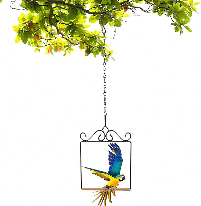 Hummingbird Swings and Perches 6.7x5.1in Humming Bird Swing | Hummingbird Perch for Hanging Indoor Outdoor Trunk Lawn Patio Garden