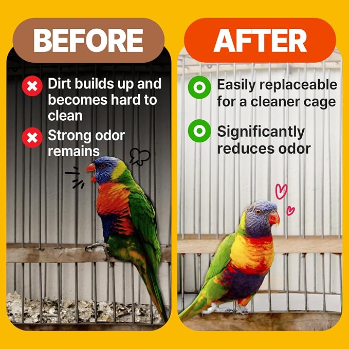 T TORTO9 Bird Cage Liner - 120 Paper Sheets, 14" x 15", 1.7 lb - Ideal for Pet Habitats, Bulk Pack for Long-Lasting Use, Newsprint Texture, Convenient Parcel Packaging