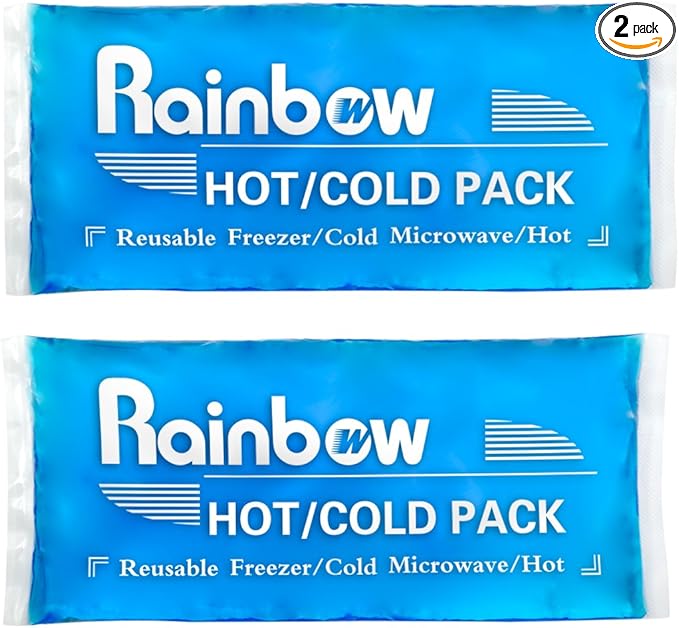 Soft Ice Packs Reusable Gel Pack 2, Hot and Cold Gel Ice Packs for Injuries, Headaches, Joint Pain Relief, Comfort Ice Pack Flexible Therapy on Neck, Ankle, Knee, Leg, Shoulder, Elbow, Wrist, Feet