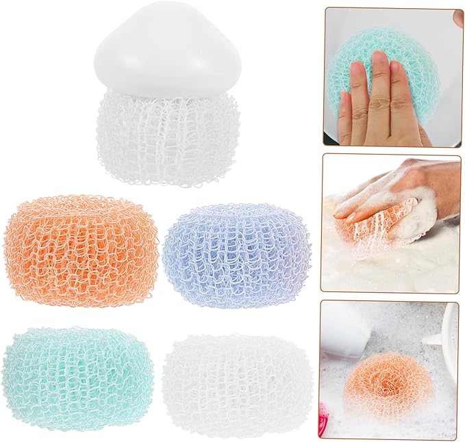 1set Kitchen Cleaning Brush Scrubber with Replacement for Efficient Dish and Pan Cleaning for Kitchenware Vegetables and Sinks