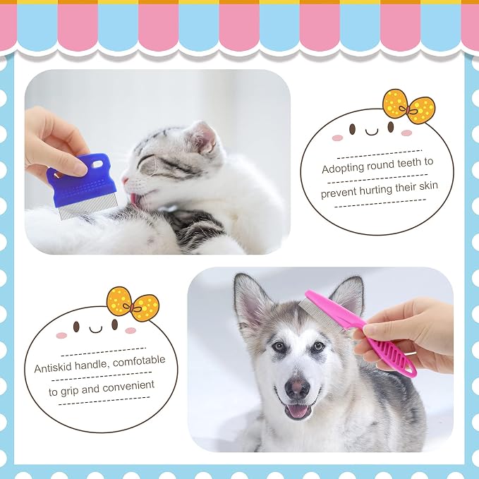 Rabbit Grooming Kit, Rabbit Brush for Shedding with Bunny Nail Clipper, Rabbit Nail Trimmers with Pet Combs for Hamster Guinea Pig Ferret by KALAMANDA