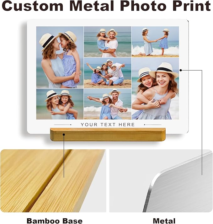 Custom Style Custom Metal Photo Prints,Customize Your own Picture Frame,Personalized Metal Picture Gift for Family and Lovers