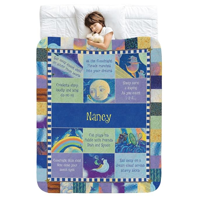 I See Me! Personalized Blanket - Name Blanket - Christening Gift - Baptism Gift - Custom Baby, Newborn, Quilted Throw Blanket