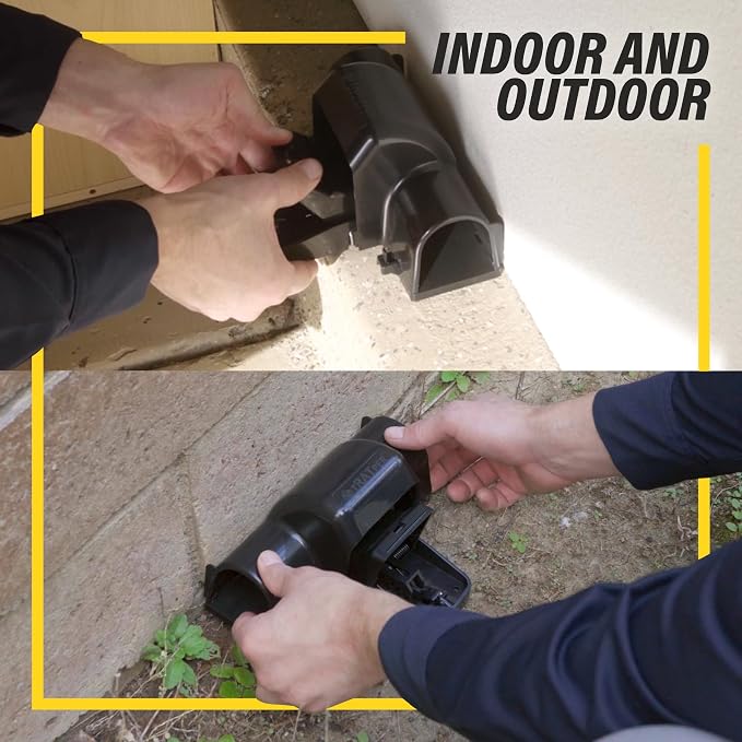 TRATPER Rat and Chipmunk Traps. Prevents Accidental Triggering with Dual Tunneled Design. Covered Snap Traps for Humane Kill, Reusable, Pest Control for Rats, Indoor & Outdoor Use. 4 Pack