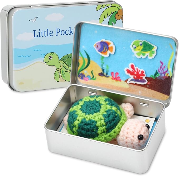 Little Pocket Turtle Mini Turtle Tin Desk Gift Back to School Gift | Cute mini turtle in a pocket tin, a collectible desk gift for coworkers, friends and turtle lovers.