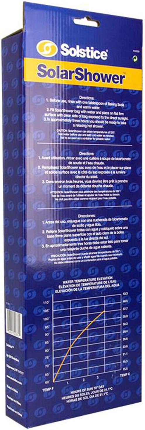 SWIMLINE HYDROTOOLS 40331 Super Solar Shower | Adjustable Hanging Hook | 3.75 Gallon Capacity Up To 100 Degrees | Environmentally Friendly | Outdoor Backyard Poolside Spa