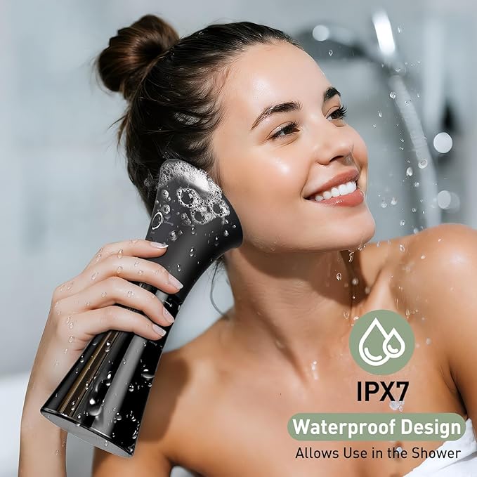 Ear Wax Removal - Electric Ear Cleaner with IPX7, Water Powered Ear Cleaning Tool with Irrigation Flusher, 6 Tips, 4 Pressure Settings - Safe & Effective for Ear Wax Cleaning Gifts for Women Men