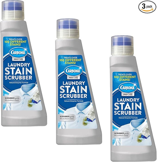 Carbona Stain Wizard | Bio-Enzyme Stain Remover | Eliminates Fat, Oil, Blood, Milk, Fruit, Ketchup, Vegetables & Baby Food Stains | Save On Skin & Washable Fabrics | 3 Pack