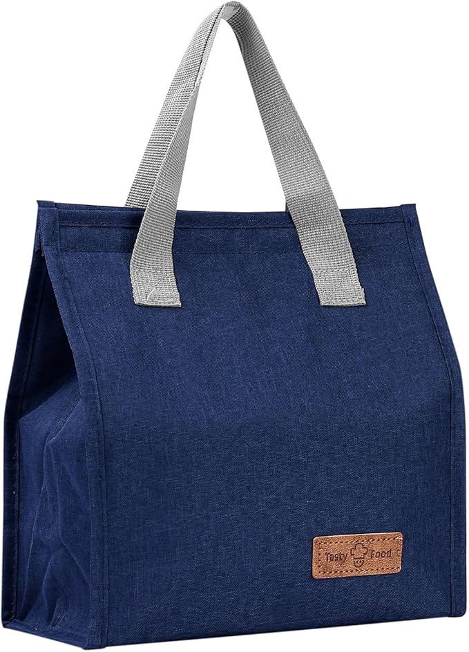Lunch Bag Insulated, Lunch Box Bag, Reusable Lunch Tote Bag, Lunch Box Container Bag Insulated for Women, Men, Work, Office, Travel - Blue
