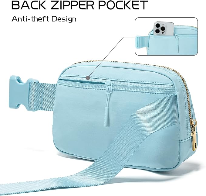 Gitus Gifts for 8 9 10 11 12 Year Old Girls Belt Bag Fanny Pack Crossbody Bags with Initial Letter Patch Cute Stuff Birthday Gifts for Teen Girls Women Personalized Trend Stuff (Icing Blue-Q)