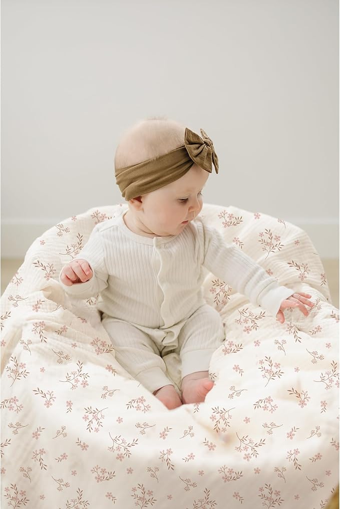 Konssy 3 Pack Muslin Swaddle Blankets for Unisex, Newborn Receiving Blanket, Large 47 x 47 inches, Soft Breathable Muslin Baby Swaddles for Boys & Girls