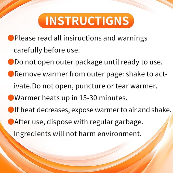 Hand Warmers Disposable - Up to 10 Hours of Heat - 50/100/200 Pack Super Long Lasting Air Activated Warmers, All Natural, Portable for Body, Hands & Toes - Odorless Hot Warmer Heater for Sport