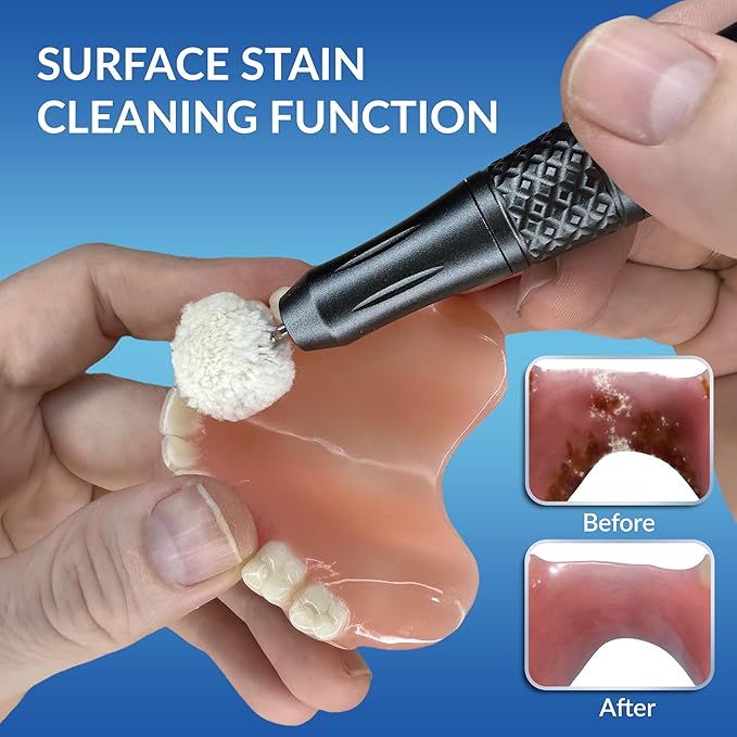 Cordless USB Polishing Machine 35000 RPM, Helps Refine Edges for a Comfortable Fit, Remove Surface Stains, Edge Smoothing and Surface Finishing, Polishing Head Set with Step-by-Step Instructions, Gift