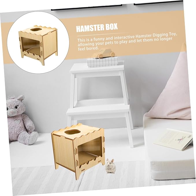 BESPORTBLE Hamster Digging Box Comfortable Pet Nest for Small Animals Mimics Natural Tunnel System Lightweight Design for Easy Carrying Durable Material for Hamsters and Other Small Pets