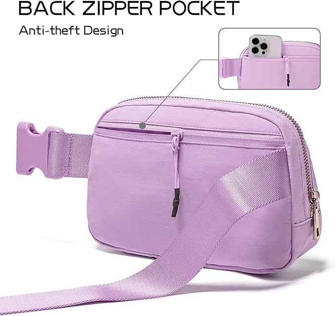 Gitus Gifts for 8 9 10 11 12 Year Old Girls Belt Bag Fanny Pack Crossbody Bags with Initial Letter Patch Cute Stuff Birthday Gifts for Teen Girls Women Personalized Trend Stuff (Lavender-B)