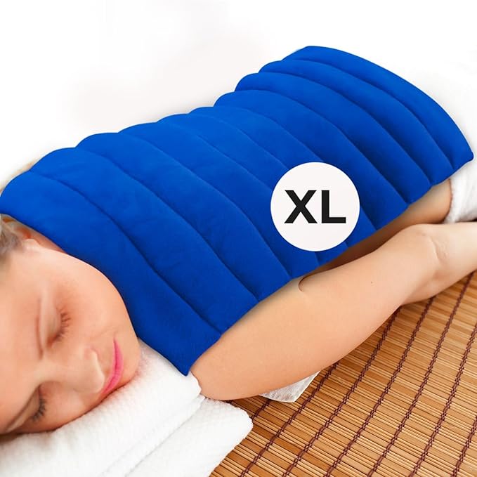 XL Heating Pad for Neck and Shoulders and Back, Microwavable Heating Pads, Microwave Heating Pad Microwavable, Natural Moist Heat Therapy Pad with Washable Cover. Heat Pad Microwavable, 1 Piece 22x13”
