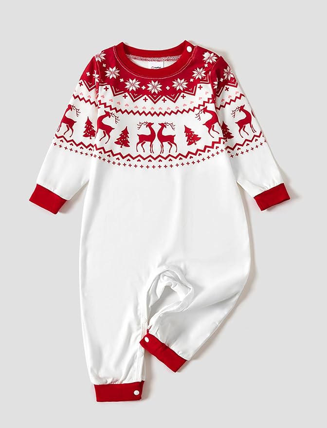 PATPAT Christmas Family Matching Pajama Sets Includes Christmas Socks - Perfect for Family Photos & Holiday Celebrations