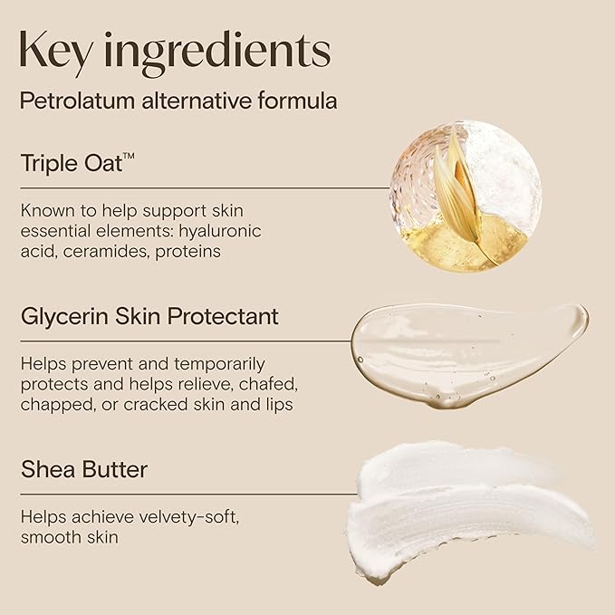 Aveeno Skin Relief Healing Ointment, Repair & Protect Extra Dry, Cracked Skin, Glycerin Protectant with Triple Oat & Shea Butter, Fragrance-Free & Non-Greasy Feel, Travel Size, 2.0 oz (Pack of 3)