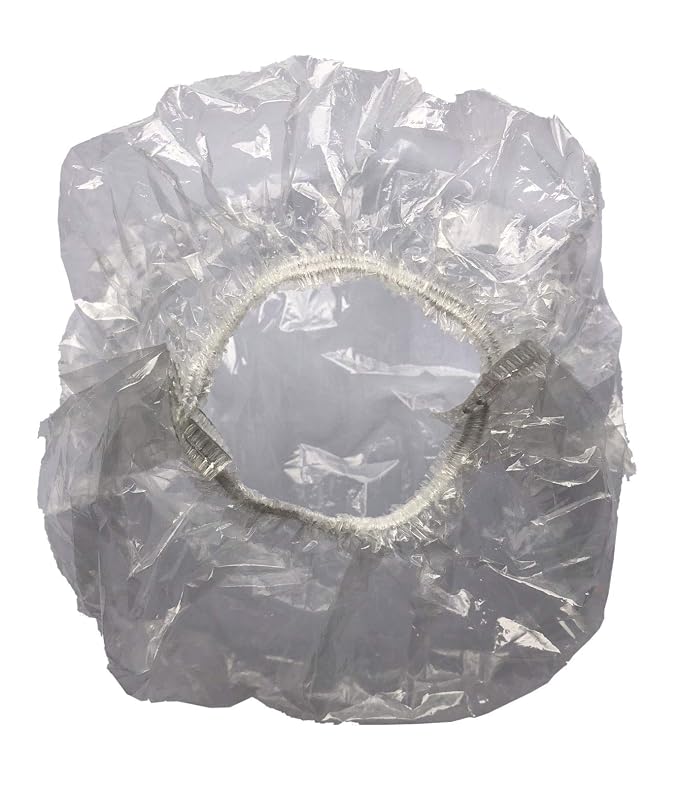 Shower Caps for Sphynx Cats & Small Pets, Transparent 20-Pack Poly Bag - Waterproof Ear Protection with Elastic Band for Bath & Grooming