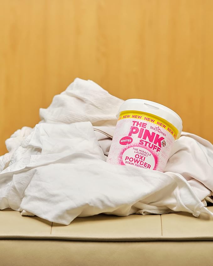 Stardrops - The Pink Stuff - The Miracle Laundry Oxi Powder Stain Remover For White’s Bundle (2 Whites Powder), 4.40 Pound (Pack of 2) (PS2LW)