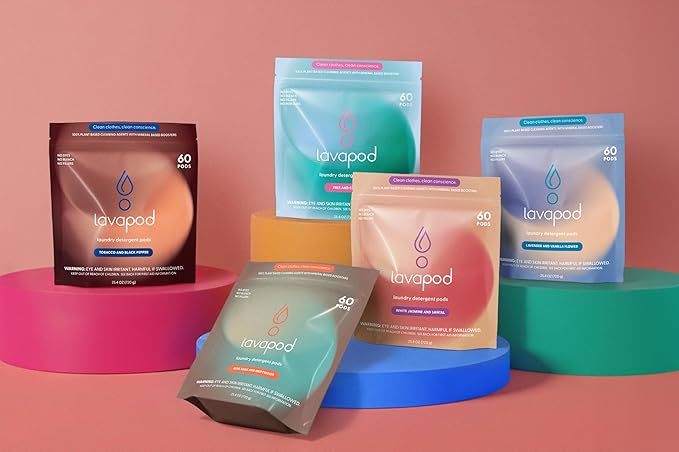 Luxury Laundry Pods - Plant-Based Detergent with Premium Fragrance | Biodegradable PVA Film | Made in USA | 60 Count (Blue Sage & Driftwood)