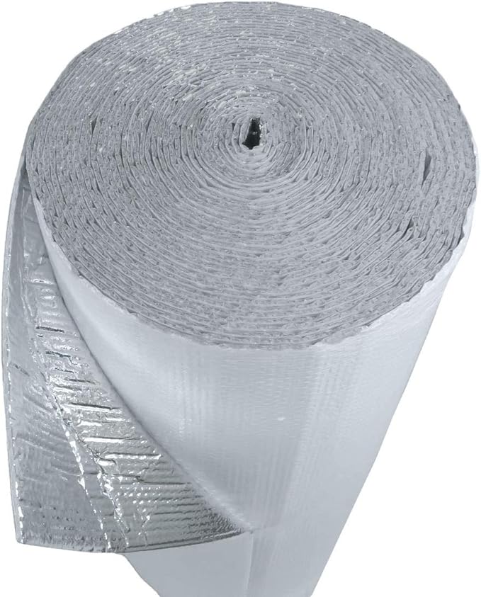 US Energy Products 48" x 100' White Double Bubble Reflective Foil Insulation Thermal Barrier R8