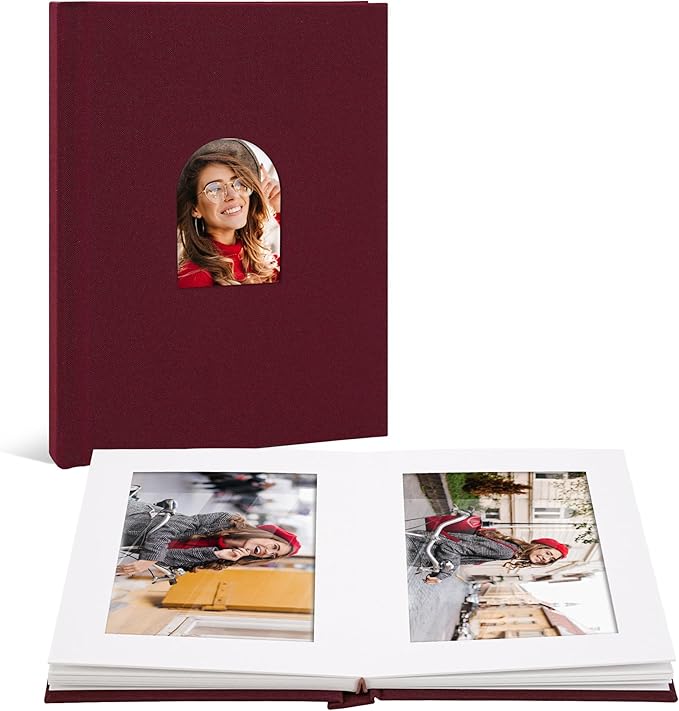 Vienrose Premium Small Photo Album 4x6 for 20 Pictures, Linen Cover Photo Book with Writing Space, Ideal for Wedding Albums, Baby Books, and Travel Journals