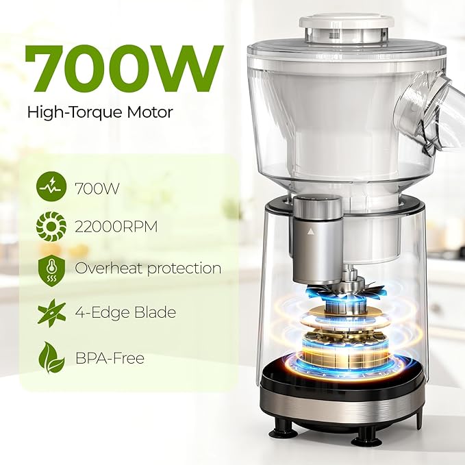 QIBOX Snow Cone Machine & Smoothie Blender 2 in 1, 700W Powerful Shaved Ice Machine Slushine Machine, Healthy Frozen Drink Maker with Stainless Steel Blade & Smoothie Recipe, for Home Kitchen Party