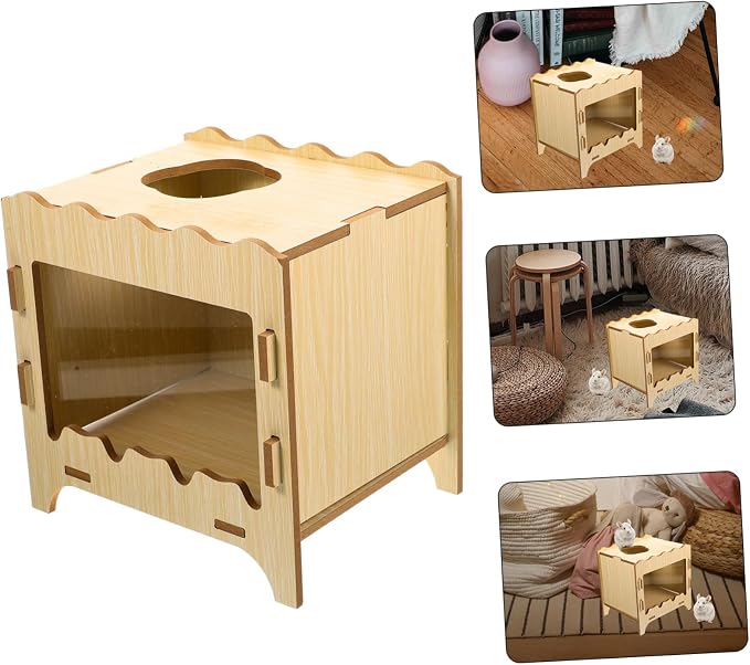 Totority Hamster Hideout Digging Box Plaything for Small Animals for Dwarf Hamsters and Gerbils Indoor Outdoor Use Enhances Pet Interaction and Comfort
