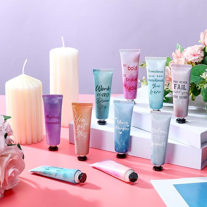 20 Pack Employee Appreciation Team Gifts Bulk Travel Size Hand Cream Inspirational Natural Fragrance Hand Lotion Christmas Winter Thank You Gifts for Women Teacher Nurse Coworker Staff Baby Shower