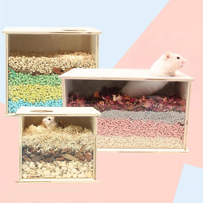 Hamster Sand Bath Box Visible Hamster Digging Box for