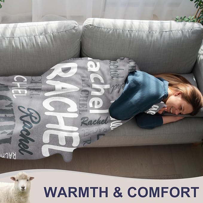Ships Next Day, Personalized Blankets and Throws Custom Blanket with Name Customized Flannel Blanket for Kids Christmas Blanket Gifts for Teen Girls Boys